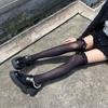 Medias Negras Spice Girl Deseo Puro Hasta la Rodilla Dulce Encaje Lolita Medias JK Lindos Calcetines con Lazo para Pantorrilla