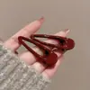 1 peça/2026, Atmosfera de Ano Novo, presilha de cabelo cor bordô - antiderrapante, durável, design simples, compacta e portátil, adequada para uso diário, leve e pequena, acessório de cabelo elegante, presilha de cabelo estilo Ano Novo