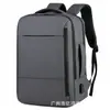 Mochila de Cuero USB para Hombres, Viajes Cortos, Viajes Diarios, Impermeable, para Laptop de 15 pulgadas, Regalo con Impresión Personalizada