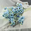 Flores de dalia artificiales al por mayor de fábrica para decoración de sala de estar en casa, adornos para mesa de comedor, decoración de bodas, arreglos florales y materiales florales
