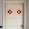 Mini Pegatinas de Fortuna del Año del Caballo Pegatinas Autoadhesivas para Puerta Tela de Terciopelo Decoraciones para Ventanas para el Festival de Primavera y Decoraciones de Año Nuevo
