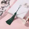 Nuevos accesorios de marcapáginas de borla de bola de tornillo de hilo largo, suministros hechos a mano de nudo chino, venta al por mayor del fabricante