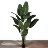 Plátano artificial de viajero transfronterizo, planta verde artificial, decoración de sala de estar, planta verde nórdica, plátano de viajero desmontable para decoración interior
