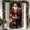 Suministro transfronterizo exclusivo: Decoración navideña con cascabeles, lazos, copos de nieve, Papá Noel y pancarta de puerta Feliz Navidad