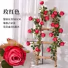 Montaña de Nieve Simulada Flor de Rosa Enredadera Flores Falsas Cubierta Decorativa para Envolver Tubo de Aire Acondicionado Flores de Enredadera para Arco de Boda Paisajismo