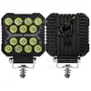 Luz de Trabalho LED Spot para Carro 14 Leds Branco e Amarelo Duas Cores Black Warrior Holofote Cool Luz para Para-choque Dianteiro de Veículo Off-Road Modificado