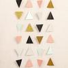 3m Bandeirinhas Triangulares Douradas e Prateadas, Enfeites de Papel, Suprimentos para Festa, Decorações de Janela com Flores, Bandeirinhas Triangulares