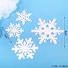 Decoración de Pastel Navideño Ciervo Blanco de Cristal, Cervatillo, Adornos Celebrante Cibernético, Luz de Luna Luminosa, Copo de Nieve, Pino, Enchufe
