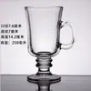 En stock vaso de cristal creativo para café irlandés con asa bebida fría jugo postre Taza helado engrosado impresión