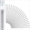 Conjunto de 9 Peças de Frascos de Agulha Transparentes, Embalados em Tubo, Bordado, Lã, Agulhas de Tricô, Agulhas de Lã Douradas com Ponta Romba e Olho Grande