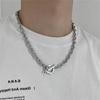 Collar Rayo Ardiente Lujo Accesible Nicho Cadena para Suéter Acero Titanio No se Desvanece Versátil Estilo Frío ins Hip-hop Marca de Moda para Hombre
