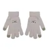 Guantes de Caricatura Sonrientes Moda Coreana Guantes de Montar Invierno A Prueba de Frío Forrados de Felpa Engrosados Guantes de Estudiante Guantes para Pantalla Táctil