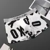 Roupa Íntima Masculina Seda Gelada Respirável Solta Sem Costura Estampada Boxer Legging Sexy Tamanho Plus Leggings Boxer Juvenil