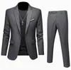 Traje de hombre de un botón entallado, traje de dos piezas business casual de color brillante, ropa formal de hombre para banquetes y actuaciones