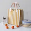 Bolsa Térmica para Marmita Portátil Simples Estilo Japonês Tamanho Grande Grande Capacidade Mamãe Portátil Bolsa Térmica de Lona Personalizada de Fábrica