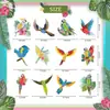 12 Peças de Madeira Planar Pássaro Tropical Papagaio Tema Havaiano Decoração de Festa Tropical para Praia de Verão