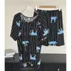 Pijama de Mujer Estilo Nuevo 2026, Ropa de Casa de Algodón y Seda Estilo Chino de Verano, Sensación Fresca y de Alta Gama, Se Puede Usar Afuera, Conjunto de Algodón y Seda Tallas Grandes