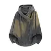 Venta al por mayor transfronteriza de chaquetas irregulares con cremallera y estampado de cebra, sudaderas con capucha de otoño de moda para hombre estilo americano, corte holgado, para adolescentes