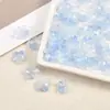 Contas de Vidro Flor de Cerejeira Tridimensional Gradiente de 10mm com Furo Central, Contas Soltas Flor de Cinco Pétalas, Acessórios para Joias de Corrente de Celular DIY Feitos à Mão