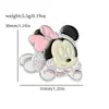 Desenho Animado Anime Fofo Periférico Personagem de Desenho Mickey Urso Morango Moda Tendência Roupas Personalizadas Broche