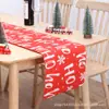 Banderola de Mesa y Funda de Silla Navideña Nueva Transfronteriza Decoraciones Navideñas Terciopelo Cepillado Impreso por Ambos Lados Decoración de Ambiente para Restaurante