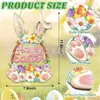 Transfronterizo 2025 Producto Nuevo Creativo Flores de Primavera Fiesta del Conejo Señal de Bienvenida para Puerta Principal Placa de Madera de Pascua