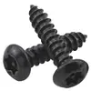 Tornillo Autorroscante Antirrobo de Acero Inoxidable 201 Negro Cabeza Redonda Ranura Flor de Ciruelo Cabeza Plana Flor de Ciruelo Interior M2/M3/M4/M5