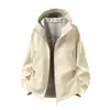Chaqueta softshell exterior estilo montaña, estilo pareja primavera/otoño, con corte tridimensional, a prueba de viento, impermeable y con diseño con capucha, adecuada para senderismo y como prenda exterior independiente