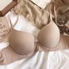 Sutiã liso sem costura com logo em chinês e inglês tamanho grande com bojo underwear feminino cor sólida com aro de aço macio sutiã fino