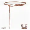 Cinturón de Cuerda de Cuero Suave con Hebilla Dorada Anudado para Mujer con Suéter, Abrigo y Falda Cinturón Delgado Decorativo Cuerda de Cintura de PU Simple y de Moda