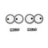 Olá Olhos Grandes Combinação Desenho Animado Cola Macia Patch de PVC DIY Copo de Água Joias Capa de Celular Furo Decoração de Sapato