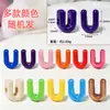 20mm Acrílico Cor Sólida Cor Mista 26 Letras Inglesas Especificadas Contas com Furo Grande para Tecelagem DIY Acessórios de Corrente de Celular Contas