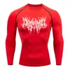 Teum Export Camiseta de Manga Corta con Cuello Redondo Estampada de Secado Rápido de Compresión para Hombre Y2K Ropa Interior Base para Correr Entrenamiento de Fitness Body