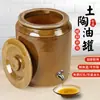 Tarro de Manteca de Cerámica, Resistente a Altas Temperaturas, Recipiente Tradicional para Aceite, Tarro de Aceite Sellado, Tarro de Aceite de Carne de Cerámica, Cilindro de Aceite para el Hogar en la Cocina