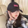 Sombrero Gorra de béisbol bordada con letras nuevas para mujer estilo coreano versátil que hace que la cara se vea pequeña gorra con visera para exteriores viajes sombrero de pareja moda