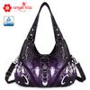 Bolso Nuevo de Nicho para Mujer Bolso de Hombro Cruzado Lavado y Teñido Europeo y Americano Bolso Tote de Moda Retro Venta al por Mayor