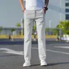 2026 Novo Estilo Calças Casuais Masculinas Retas Slim Largas Versáteis Negócios Mostrando Altura Calças Masculinas Verão Finas Jovens