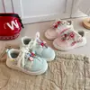 Zapatillas bajas para niña para otoño, lindas zapatillas deportivas casuales con estampado de gatito de dibujos animados para niños, zapatos antideslizantes de suela blanda para estudiantes de primaria