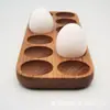 Huevera de Madera Madera Maciza Hogar Doble Fila Adornos para Huevos Rejilla para Huevos Acabado de Refrigerador Caja de Almacenamiento de Alimentos Huevera