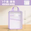Carpeta de Asignatura en Forma de L A4 Doble Capa Malla de Nailon Divisores de Asignatura Transparente Bolsa para Documentos de Exámenes de Estudiante Bolsa de Archivo Bolsa para Guardar Libros