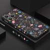 Patrón Floral Pequeño Adecuado para Funda de Teléfono Móvil Iphone17 16Promax Patrón Lateral Apple 15 Cubierta Protectora Anticaídas