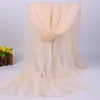 Novo lenço estilo coreano feminino versátil longo de chifon xale de verão proteção solar viseira de sol toalha de praia para o litoral lenço liso