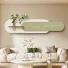 Pintura Decorativa para Sala de Estar Estilo Creme Moderno Simples Arranjo de Flores de Planta Verde Hidropônica Pintura de Parede Suspensa Pintura de Parede de Fundo para Sofá de Alta Qualidade