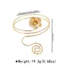 B3249 Anillo Abierto Elegante Simple Europeo y Americano Fresco Dulce Flor Dorada Mariposa Aleación Brazo Abierto para Mujer