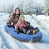 Fabricante Original Trineo de Nieve Inflable de PVC con Doble Respaldo, Trineo de Nieve Inflable para Exteriores para Padres e Hijos, Niños y Adultos