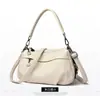 Bolso Transfronterizo Nuevo para Mujer 2024 Bolso de Hombro de Color Sólido Bolso Casual para Mamá Bolso Cruzado de Cuero Suave Multicapa