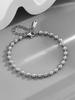 Anillo de acero de titanio sin decoloración al por mayor transfronterizo 18K cuentas redondas simple moda Joker pulsera dorada para chica