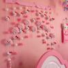 Cortina suspensa em nuvem, cortina de porta em forma de coração para meninas, estilo Ins, decoração de quarto infantil, divisória, cortina suspensa, ornamentos para pendurar na porta sem perfuração