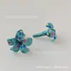 Accesorios de cuentas de flor de trompeta de arcilla suave de colores hechos a mano, flor de campana, flor de plumeria, componentes de joyería hechos a mano mini DIY simulados