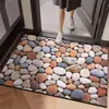 Tapete de piso de diatomito cor de cascalho para a entrada, fácil de manter, resistente ao desgaste, anti-riscos, antiderrapante, absorvente de água, tapete de porta de entrada